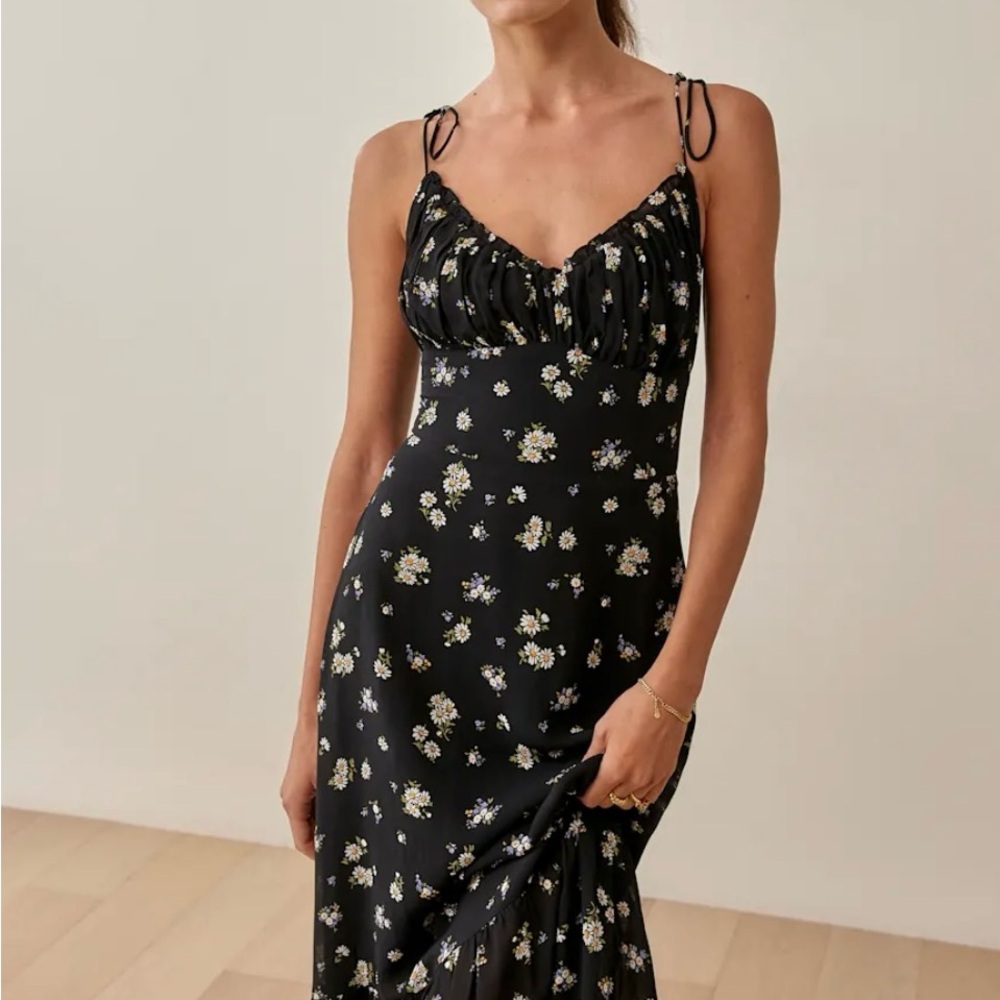 Reformation Floral Black Maxi Dress - Picture 9 of 10
